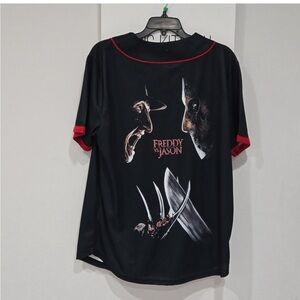 FREDDY JASON MENS/UNISEX LARGE GRAPHIC JERSEY BLACK & RED